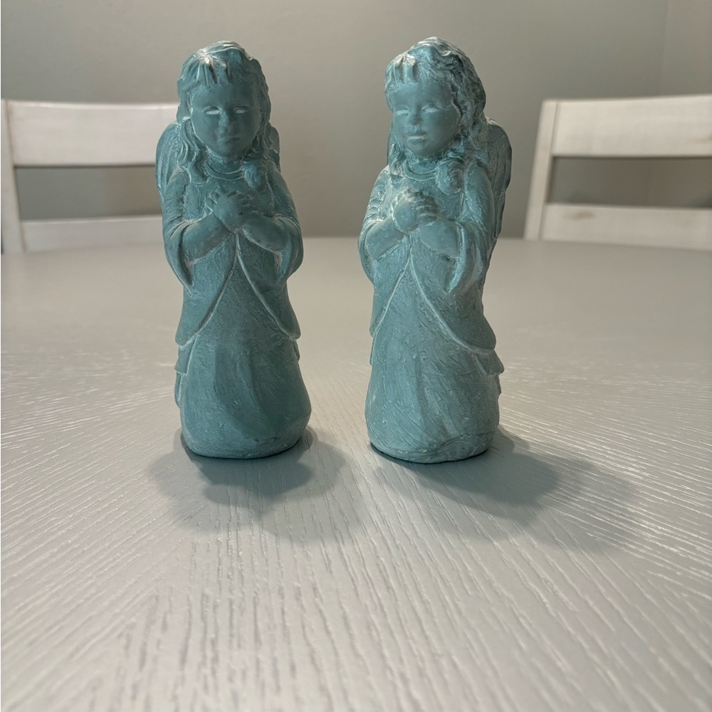Vintage 2001 Isabel Bloom Peace Angel Statue Sculpture Figurine Lot of 2